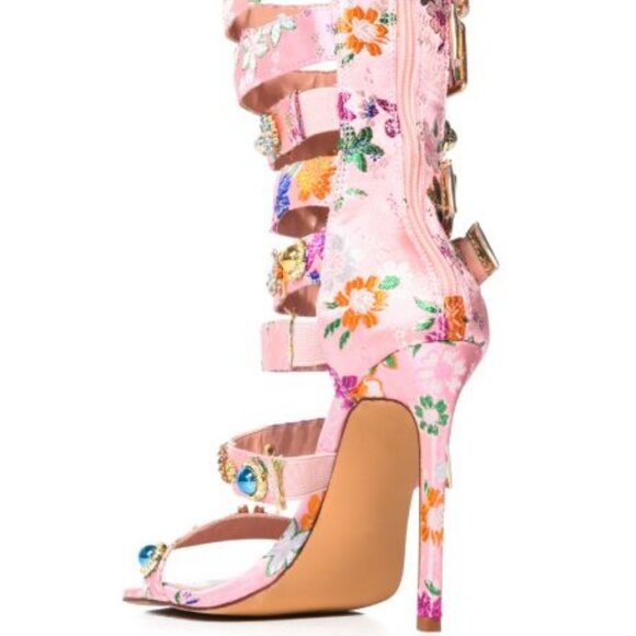 AZALEA WANG" PASTEL PERFECTION BROCADE " ENBODIED  GLADIATOR  / PINK (BRAND NEW! - Picture 2 of 5